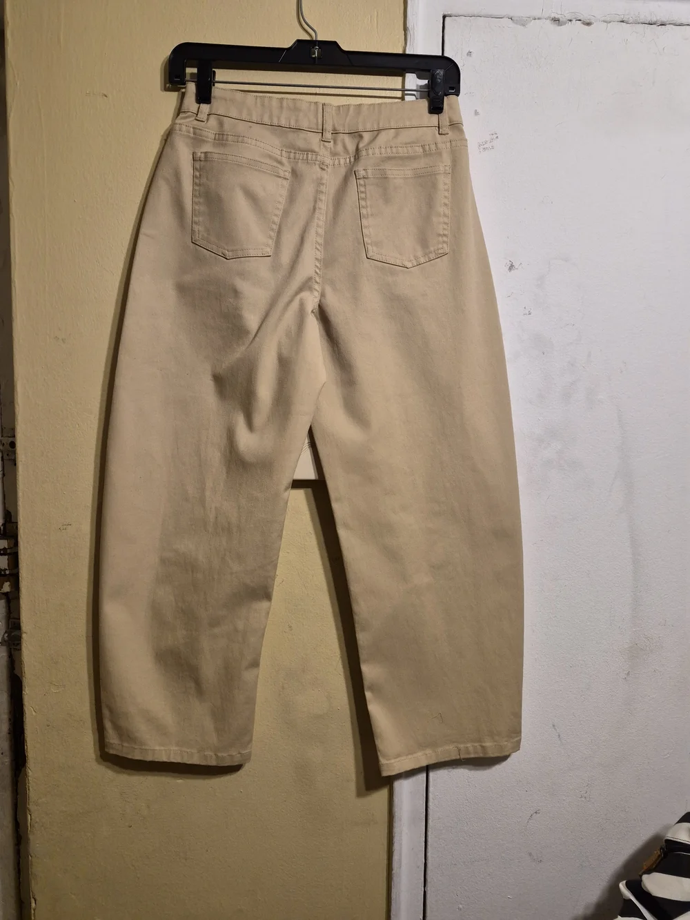 Owillo Kids Ladder Lace Embroidery Tan Khaki Pants - Classic Fit Size L